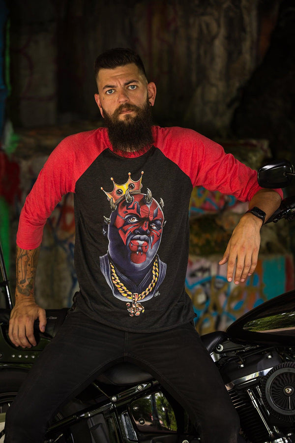 Biggie Mauls, Star Wars Themed Raglan Shirt - Sage Screenprinting
