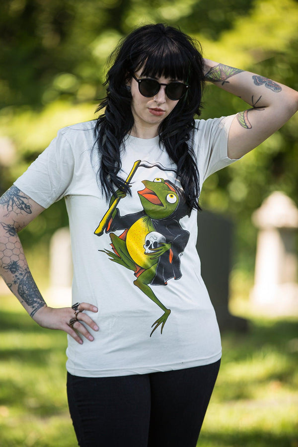 Frog Ripper Shirt, Tattoo Flash Clothing - Sage Screenprinting