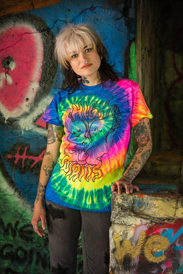 High Spirits Tie Dye - Sage Screenprinting