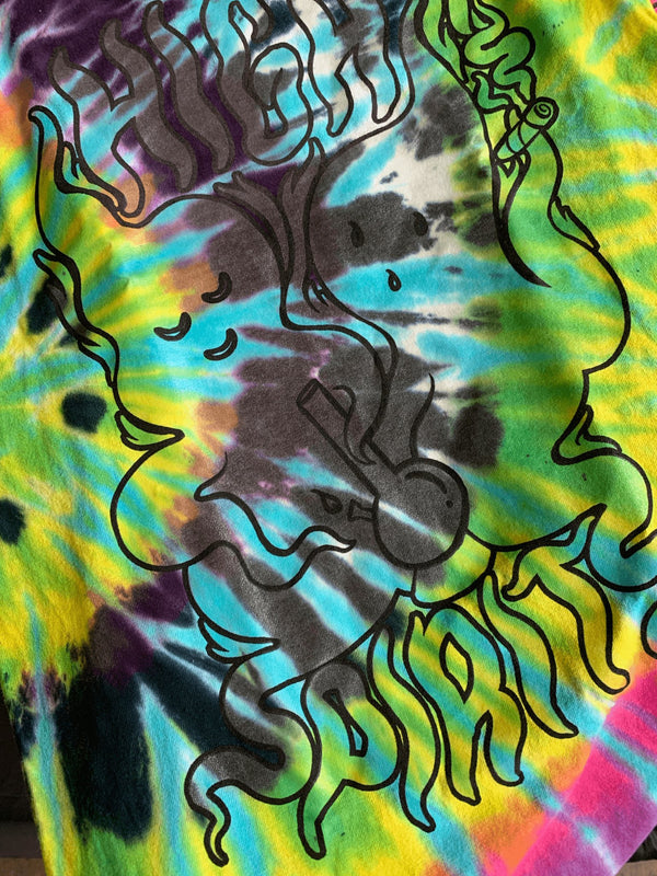 High Spirits Tie Dye - Sage Screenprinting