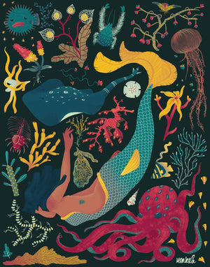 Mermaid No. 3 - Sage Screenprinting
