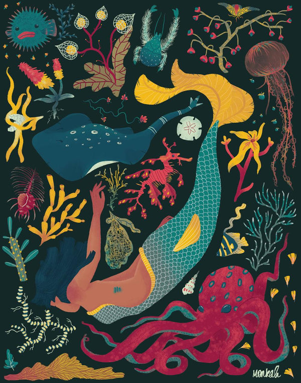 Mermaid No. 3 - Sage Screenprinting