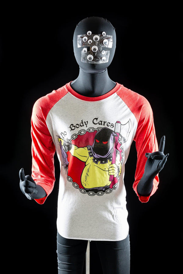 No Body Cares Raglan, D&D Shirt - Sage Screenprinting