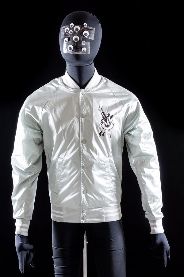 Portal Satin Jacket - Sage Screenprinting