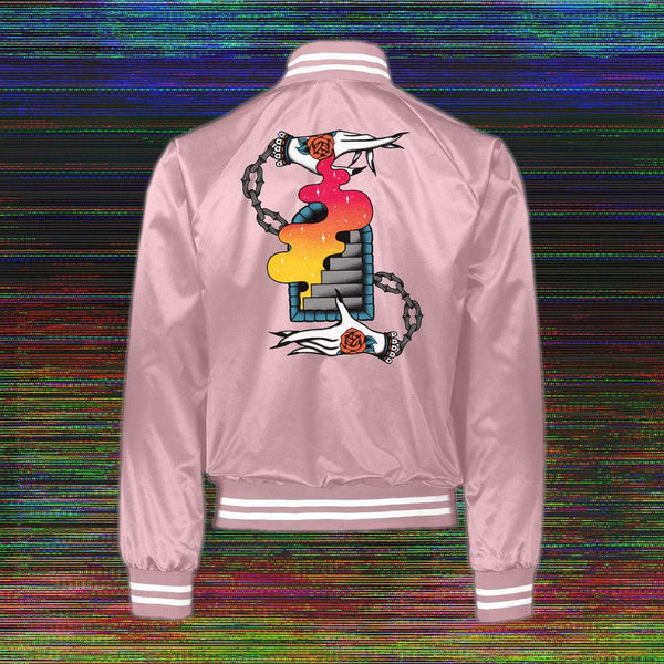 Portal Satin Jacket - Sage Screenprinting