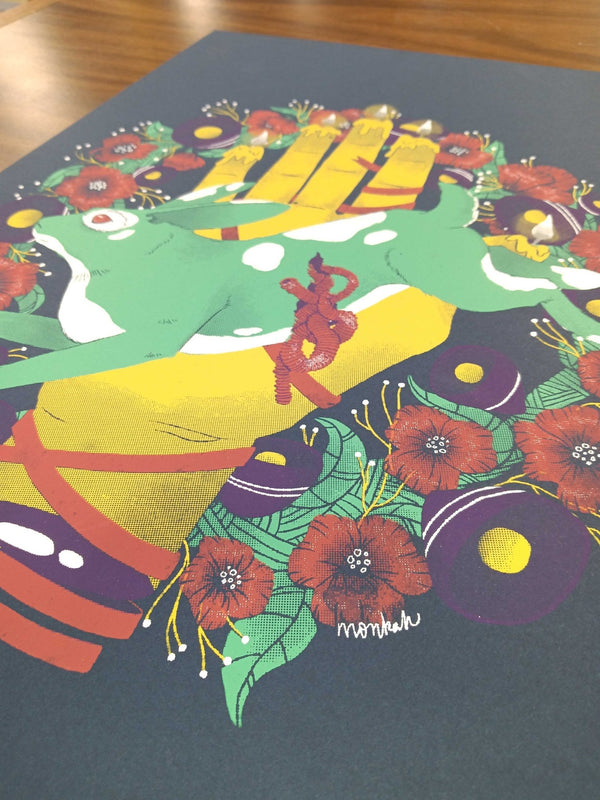 Rabbit Art Print - Sage Screenprinting