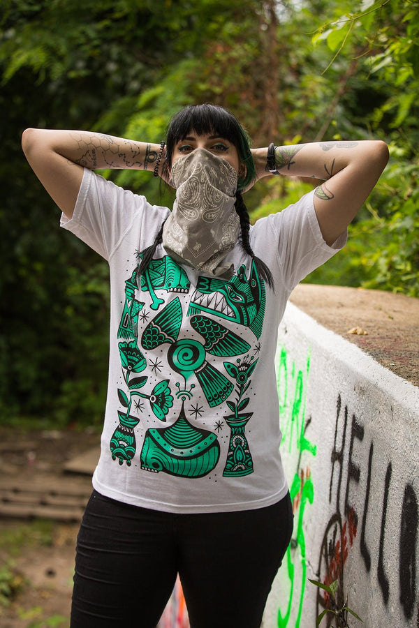 Exist Glow In The Dark, Tattoo Flash Shirt - Sage Screenprinting